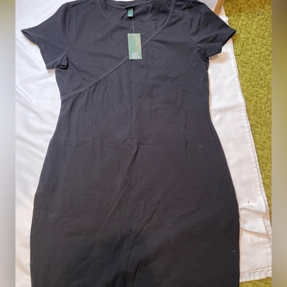 NWT Wild Fable size XL black midi dress - Picture 2 of 8